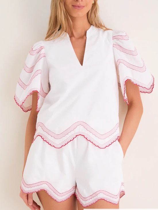 Hyacinth House Tops - HYACINTH HOUSE Darling Weston White Embroidered Cotton Airy Top Sz S NWT $128!!